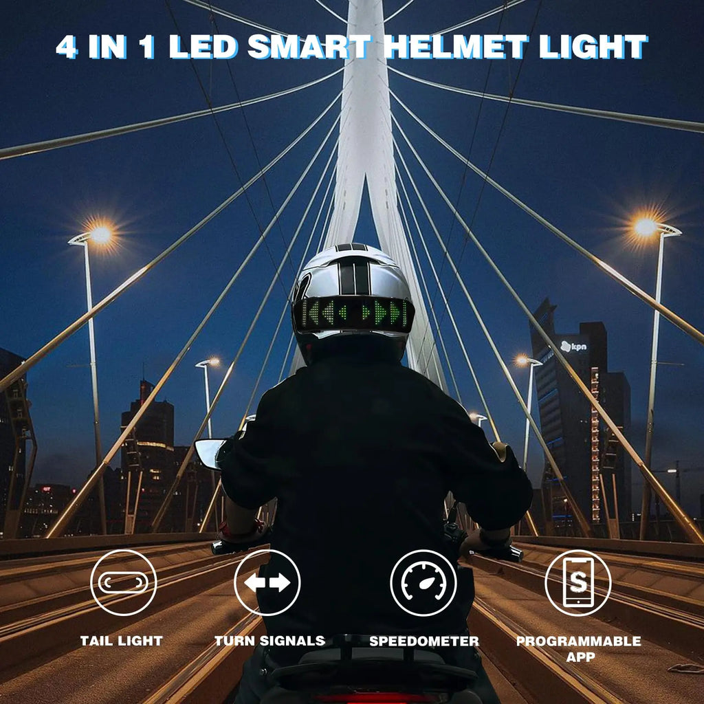 LED-skjerm for motorsykkelhjelm