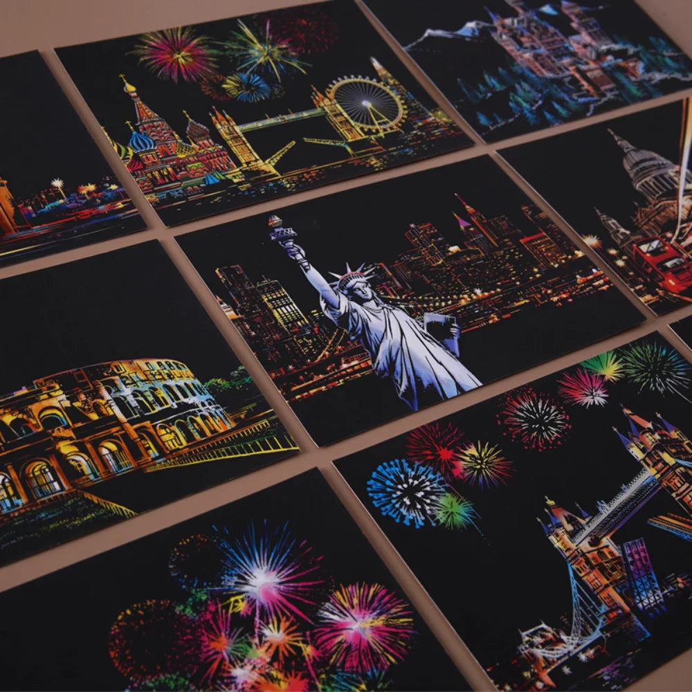 DIY nattscene skrapekunst