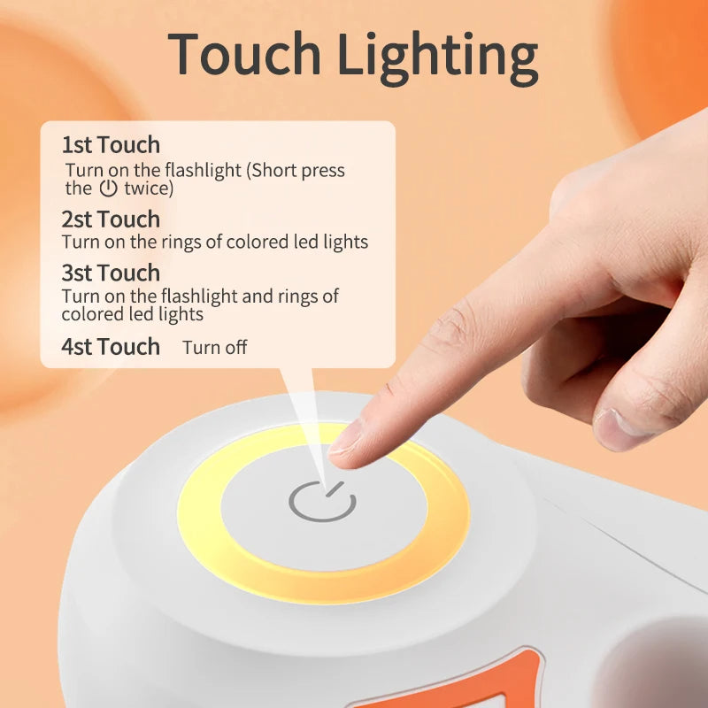 Automatisk uttrekkbart lysende hundebånd