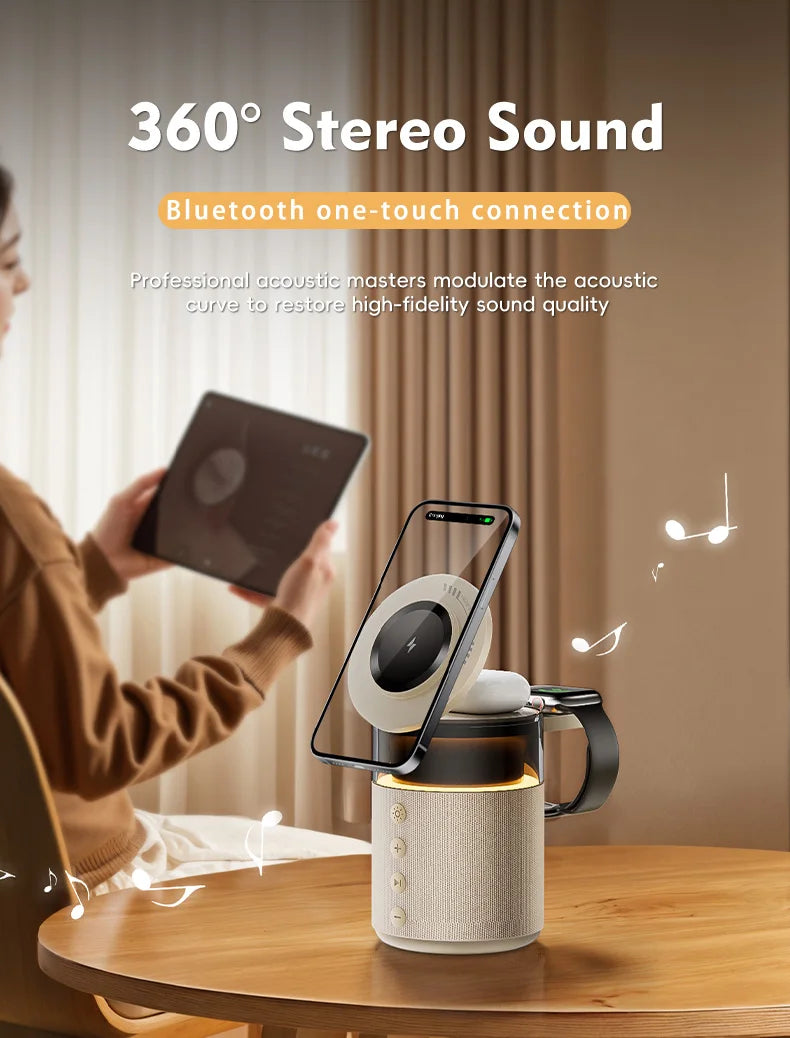 5-i-1 magnetisk trådløs ladestasjon