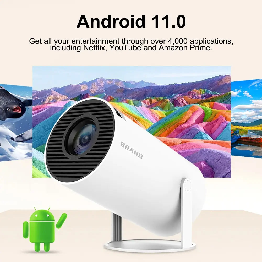 Mini Projector 4K Android 11 WIFI6 BT5.0