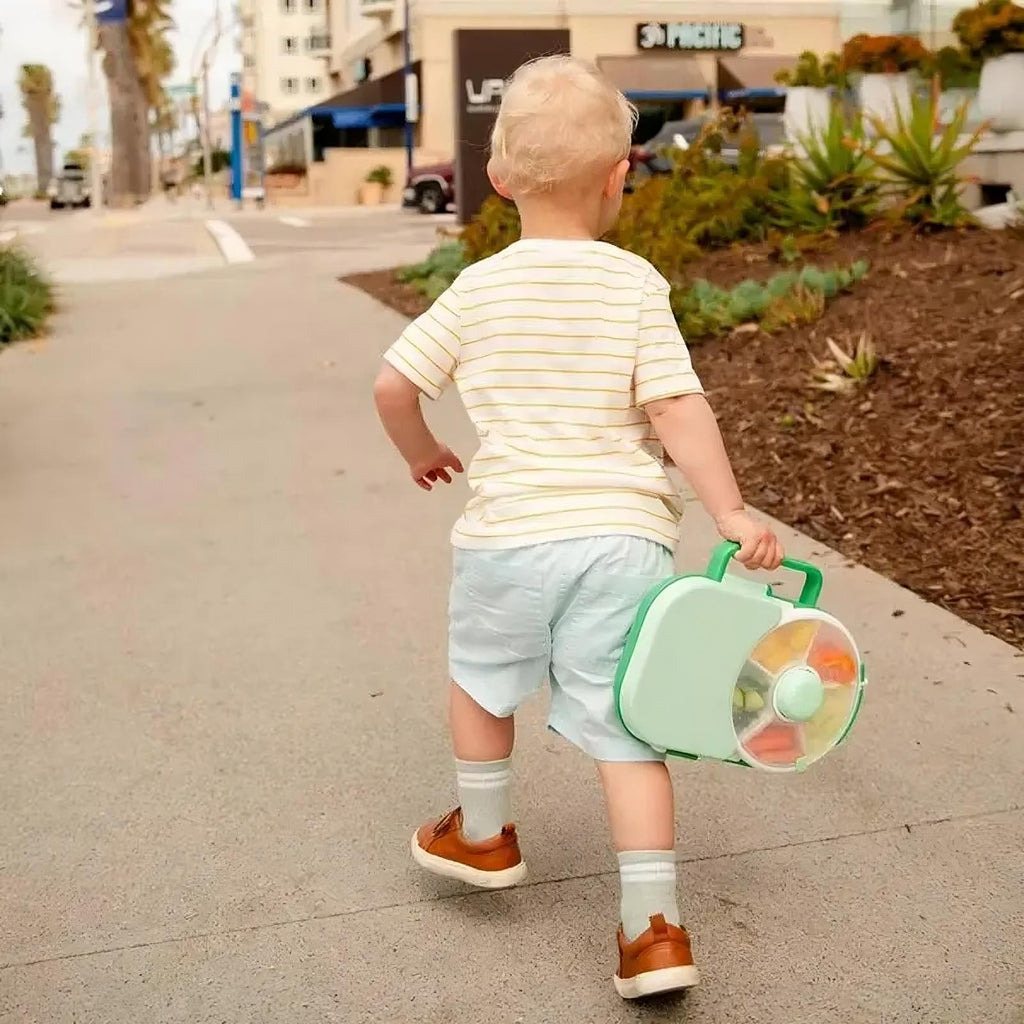 Roterende matboks for barn