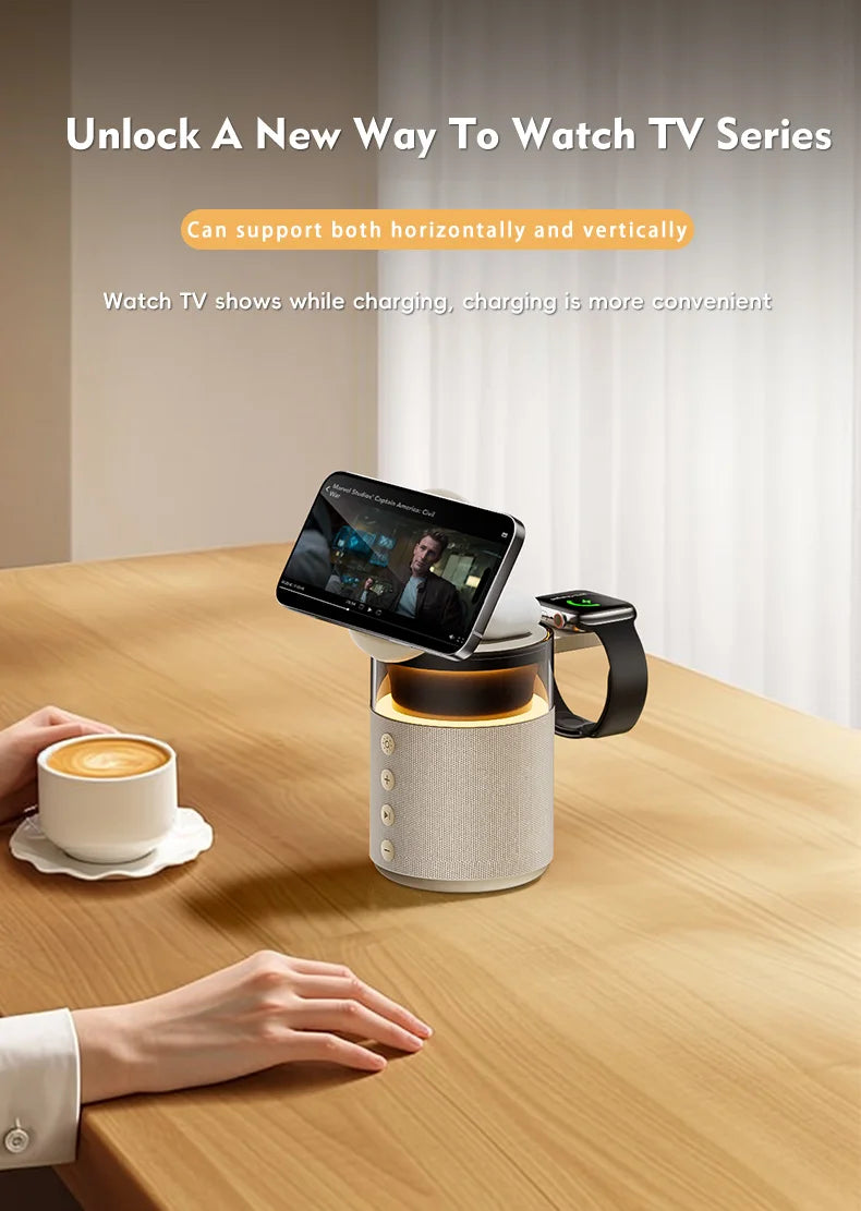 5-i-1 magnetisk trådløs ladestasjon