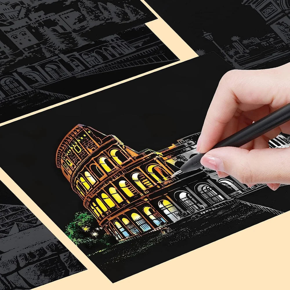 DIY nattscene skrapekunst