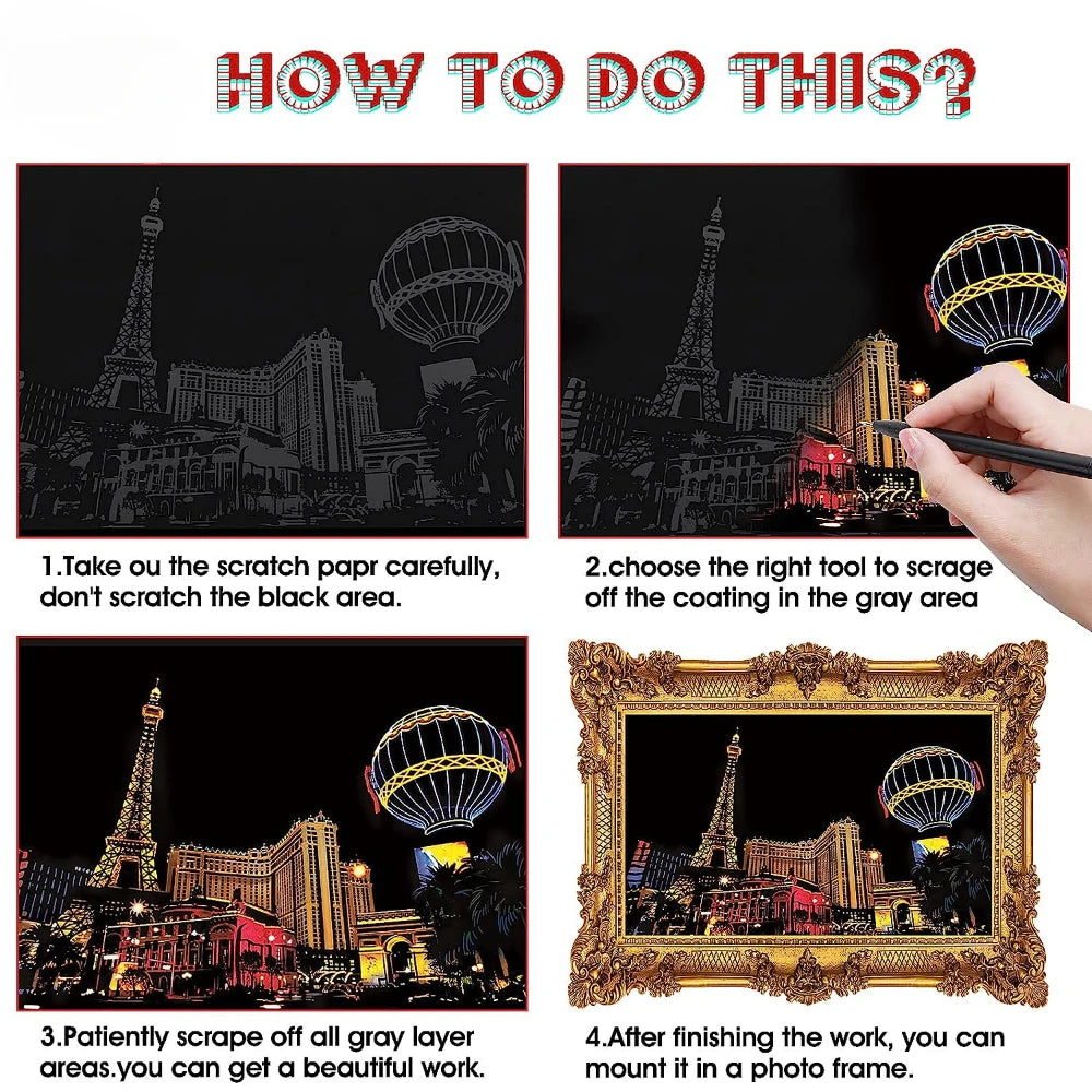 DIY nattscene skrapekunst