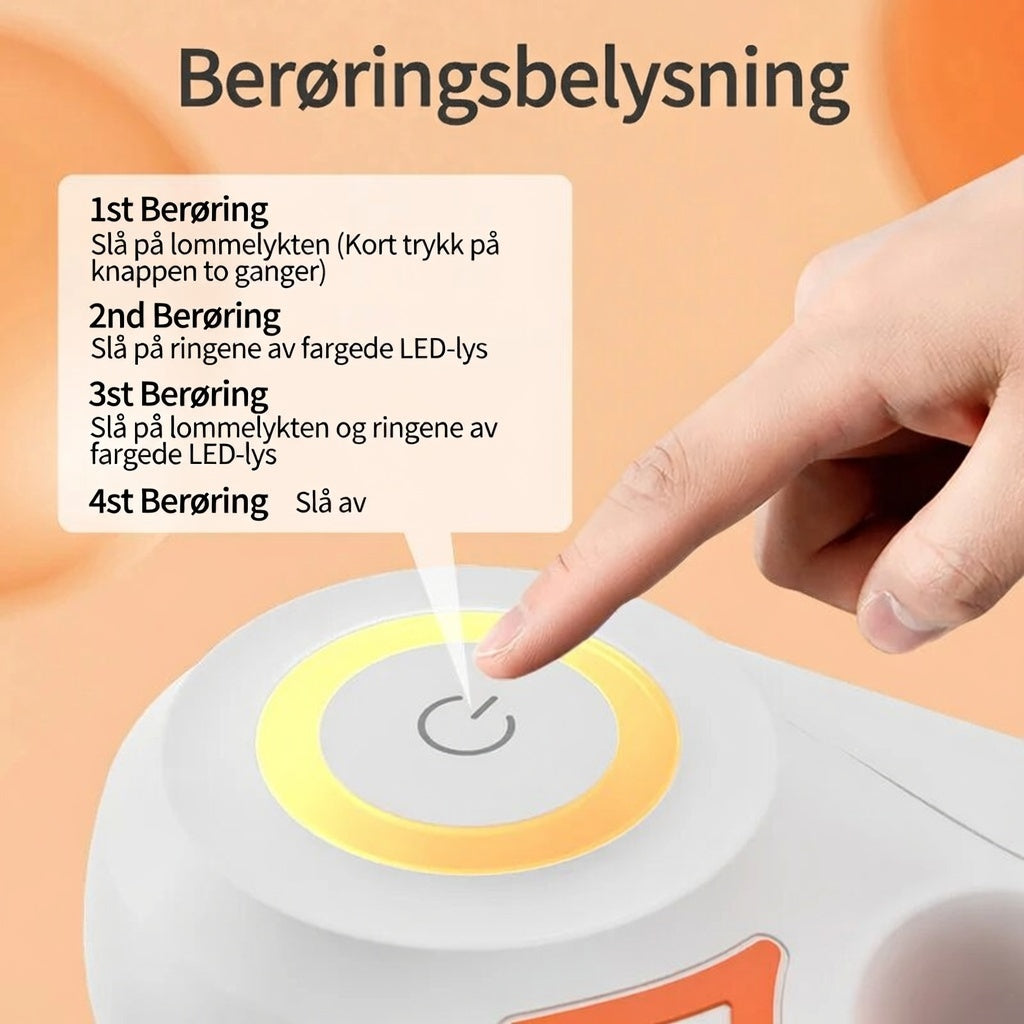 Automatisk uttrekkbart lysende hundebånd